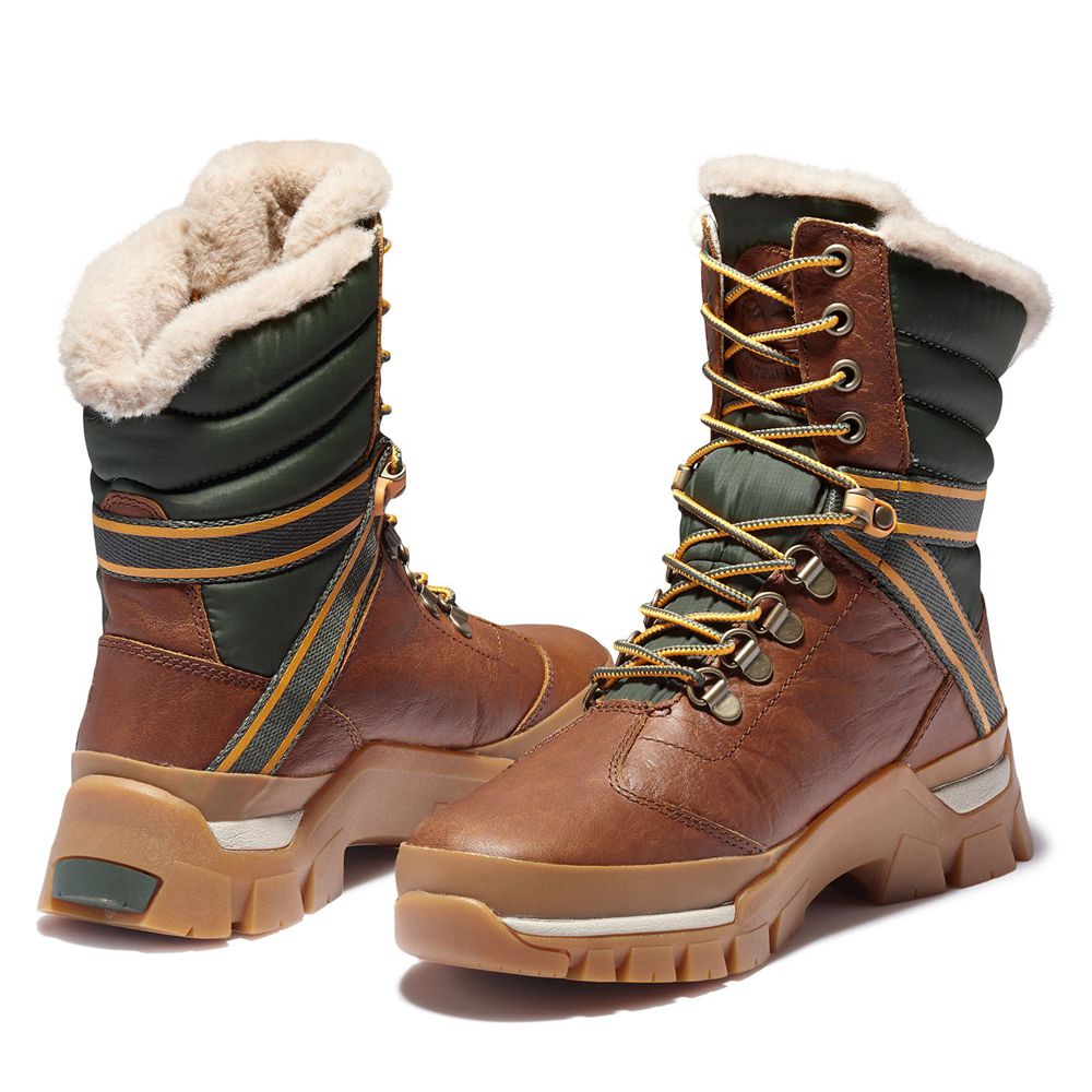 Botas de Nieve Timberland Argentina Mujer - Jenness Falls Waterproof Insulated - Marrones - ZTMYSQ-0